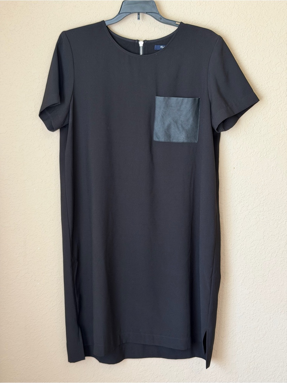 Madewell Black Short Sleeve Pocket T-Shirt Dress - Picture 2 of 7